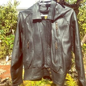 Vintage Boxy Leather Jacket Size 10
